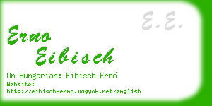 erno eibisch business card